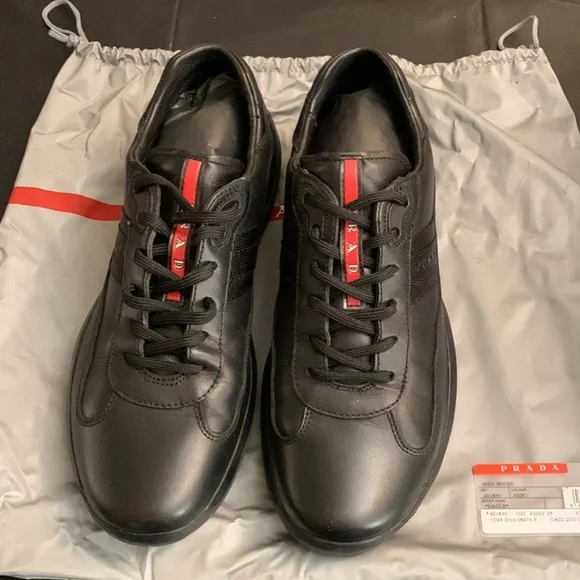 Prada | Shoes | Vintage Prada Black Mens Leather Laceup